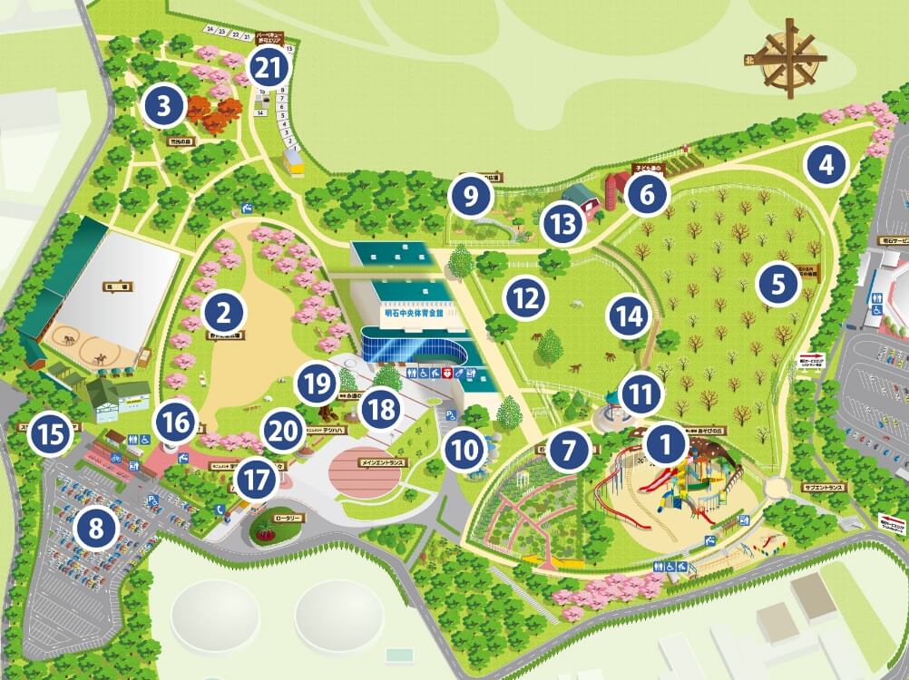 石ケ谷公園園内マップ